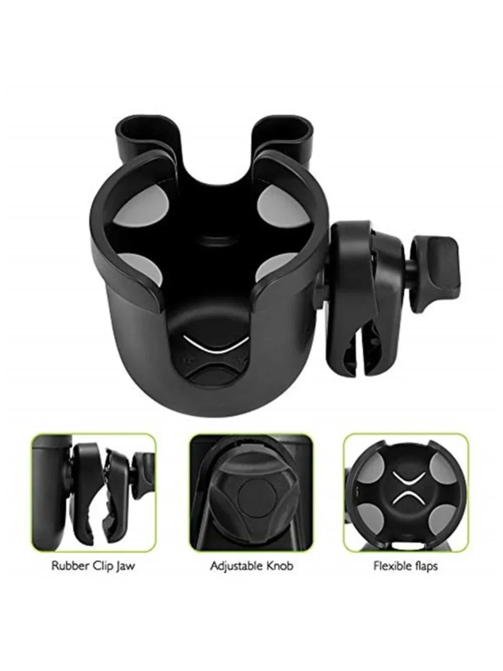 Stroller Cup Holder with Phone Holder, Bike Cup Holder, Universal Cup